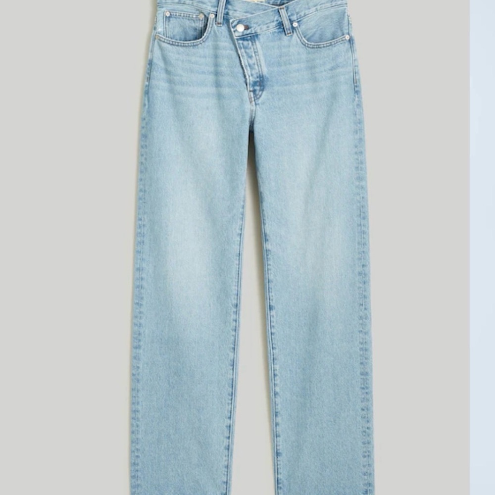 Madewell Low Slung Straight Seville Wash Blue Jeans 29P